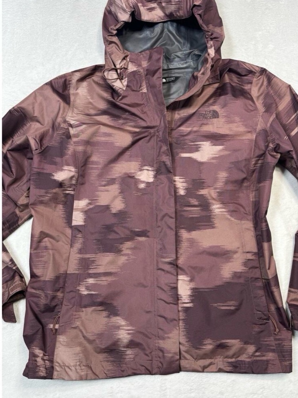 North Face Jacket Venture 2 sz M purple maroon, hood Rain Waterproof Hiking